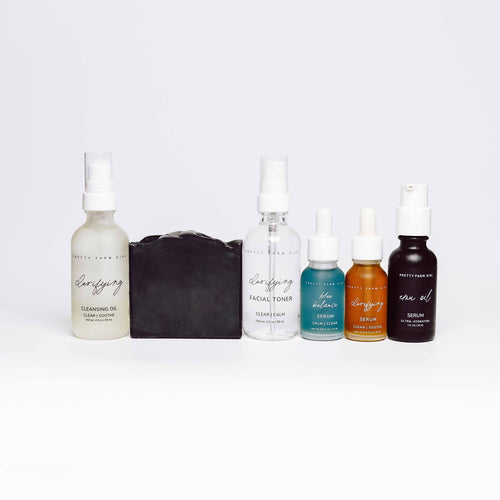 Acne Skin Kit | Complete Natural Clear Skin Routine | 6-Piece Handmade Set