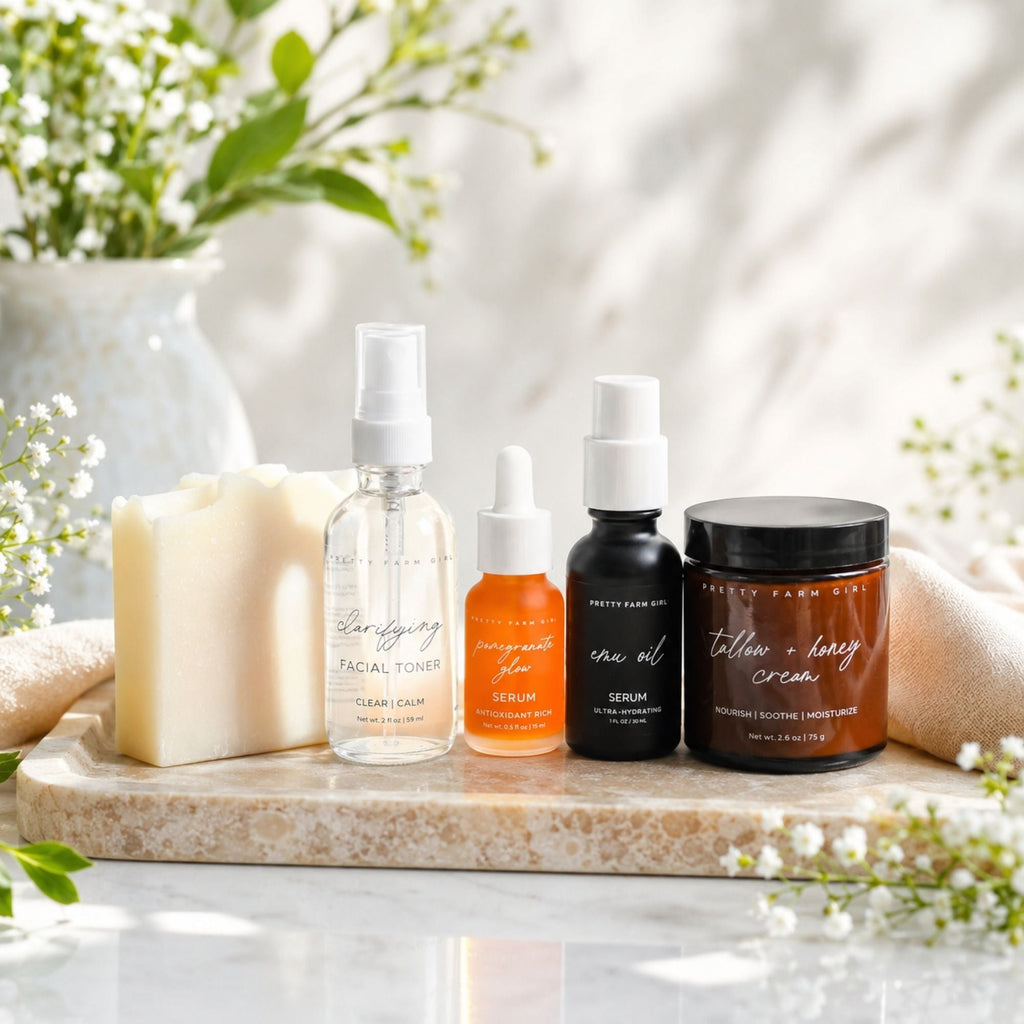 Sensitive Skin Kit | Fragrance-Free Natural Skincare Routine | 5-Piece Handmade Set
