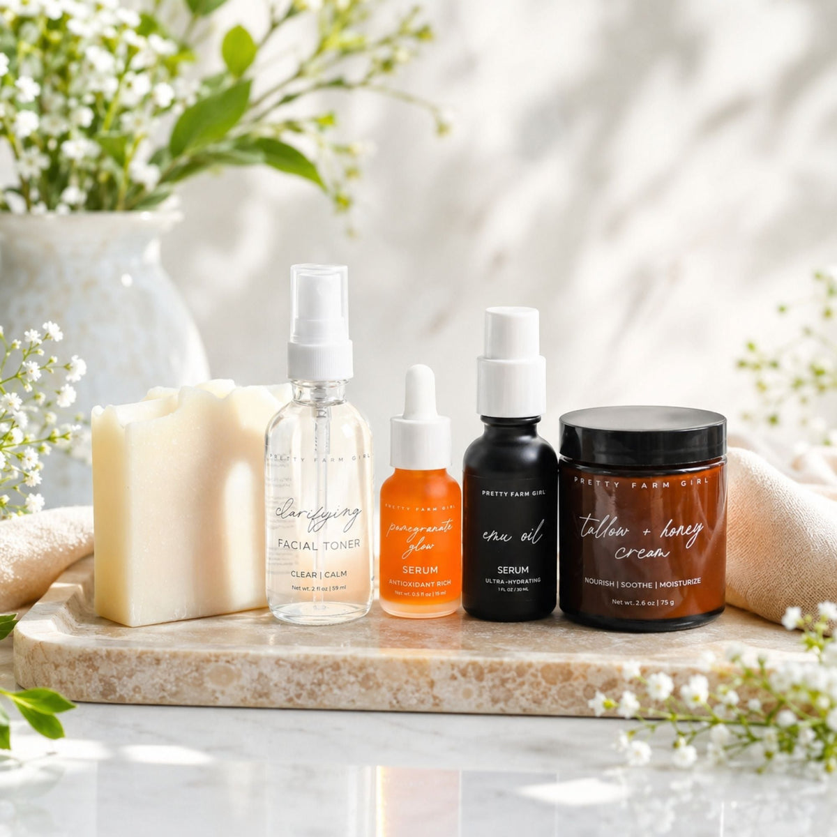 Sensitive Skin Kit | Fragrance-Free Natural Skincare Routine | 5-Piece Handmade Set