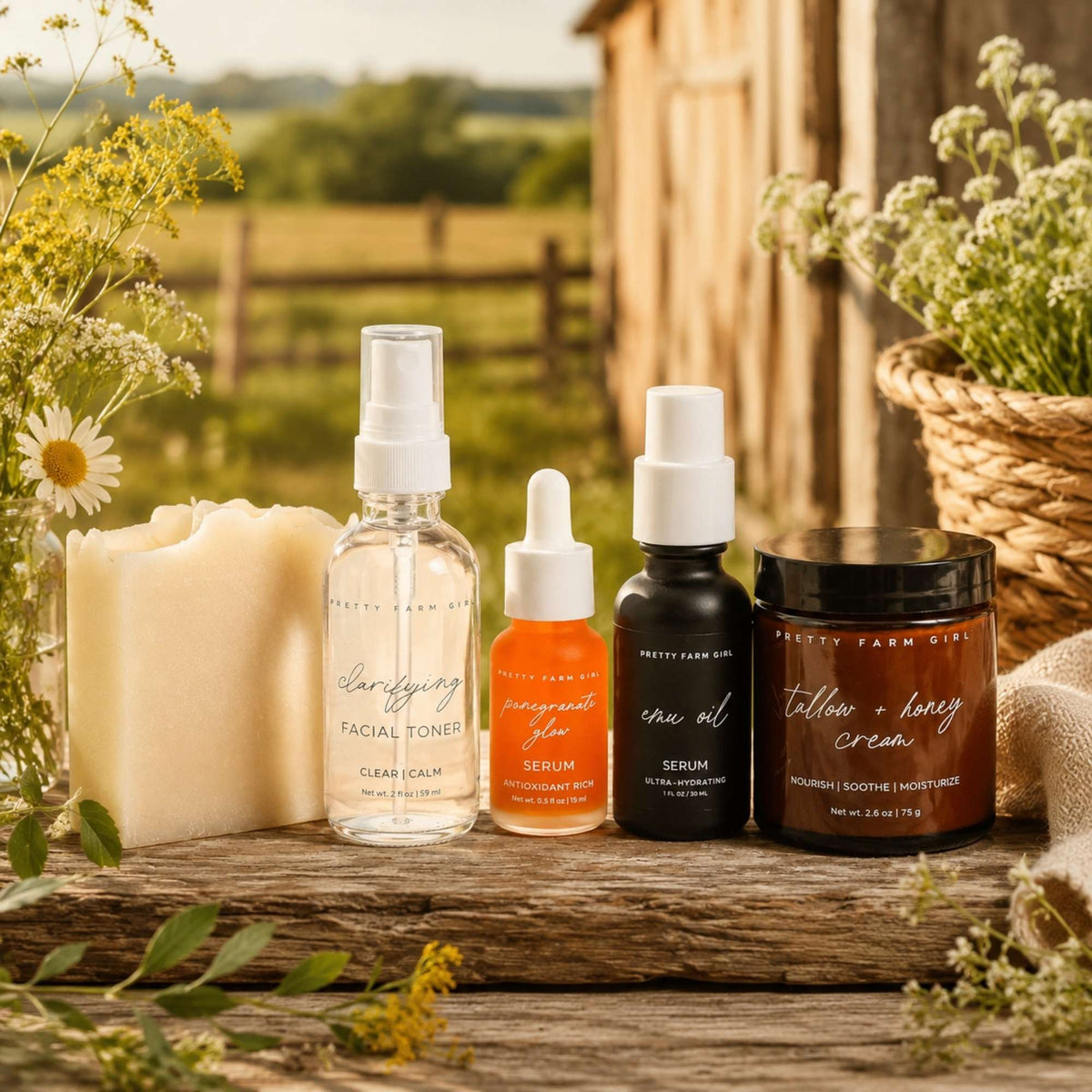 Sensitive Skin Kit | Fragrance-Free Natural Skincare Routine | 5-Piece Handmade Set