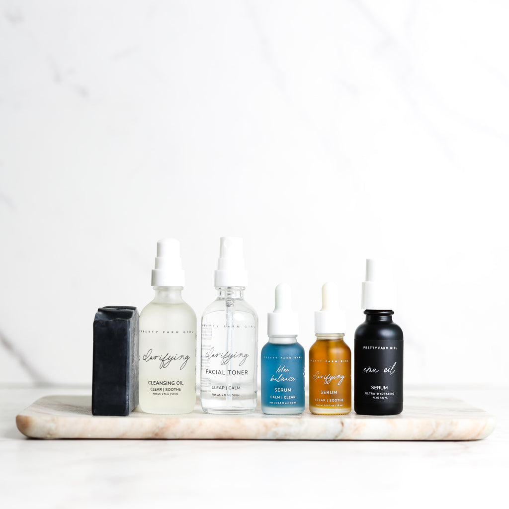 Acne Skin Kit | Complete Natural Clear Skin Routine | 6-Piece Handmade Set